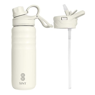 #ad SINT Sports Bottle With Double Lid 24 Oz Leak Proof Stainless Steel Gym amp; S... $35.99