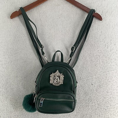 #ad Harry Potter Universal Studios Hogwarts Slytherin Mini Backpack Green w Ball $39.99
