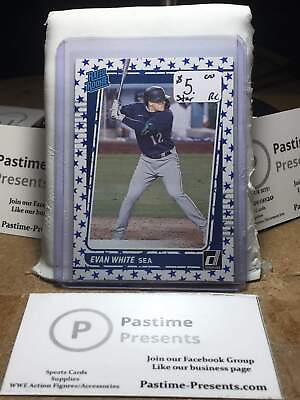 #ad 2021 Donruss #60 Evan White Rated Rookie Star RC Seattle Mariners $3.00