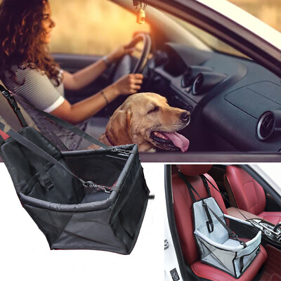 #ad Pet Seat Booster Portable Breathable Dog Cat Car Seat Carrier Travel Protector $5.99