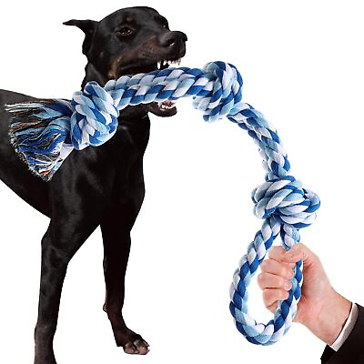 #ad Dog Rope Toy for Aggressive Chewers Indestructible Dog ToysÂ PuppyÂ Toys $12.73