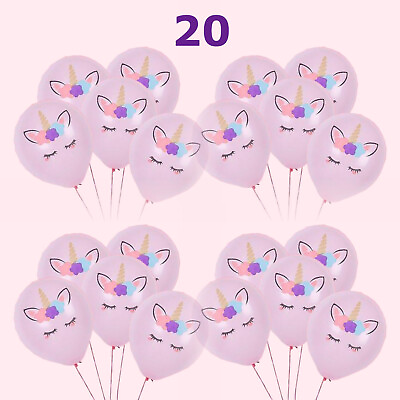 #ad Lot of 20: PINK UNICORN LATEX BALLOONS 12quot; BIRTHDAY PARTY Decorations Supplies $9.07