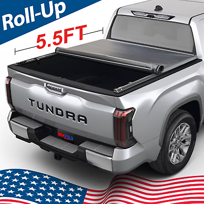 #ad Soft Roll Up Bed Tonneau Cover for 2022 2024 Toyota Tundra 5.5FT $144.99