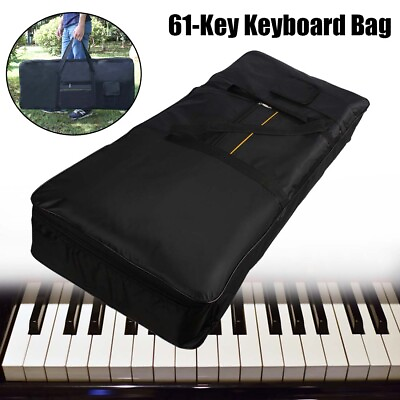 #ad Keyboard Gig Bag 61 Key Digital Stage Piano For Casio Yamaha Soft Carrying Case $27.99