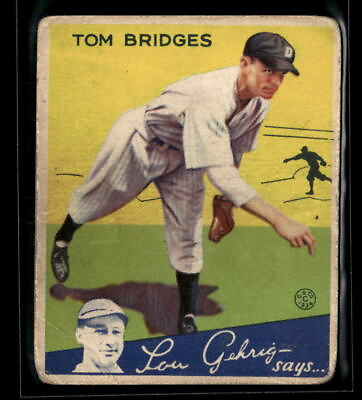 #ad 1934 Goudey R320 #44 Tommy Bridges VG $23.99