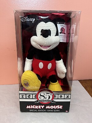 #ad Disney Mickey Mouse 85th Anniversary Hand Sewn Plush Special Edition Open Box $40.00