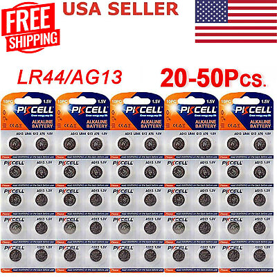 #ad LR44 Button Cell 1.5V Alkaline Batteries AG13 A76 Watch Toy Calculator 10 50pc $5.49