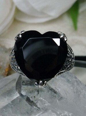 #ad Latest Vintage Design 8.30Ct Black Heart Stone Anniversary Ring For Women $297.00