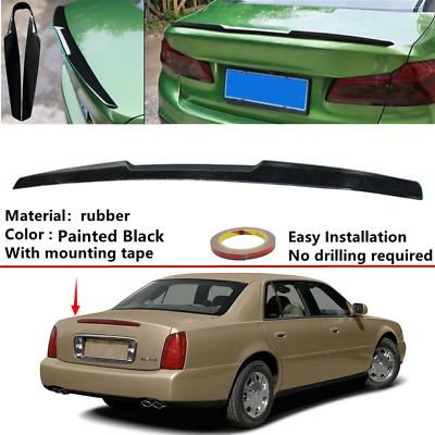 #ad 49.80quot; Universal Rubber Rear Trunk Spoiler Wing Fit For 2000 05 Cadillac DeVille $39.58
