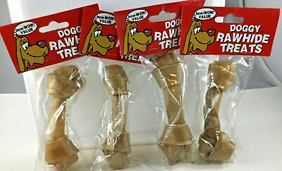 #ad Doggy RawhideTreats 5quot; Knotted Bone 5 Packs $8.95