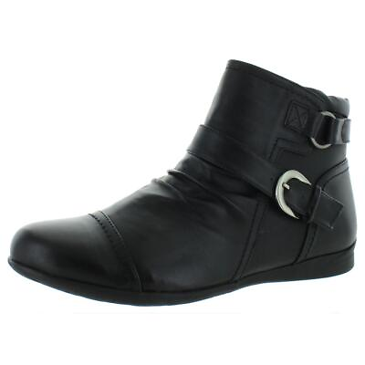 #ad Wanderlust Womens Mandy Black Flats Ankle Boots Shoes 9.5 Medium BM BHFO 3086 $31.99