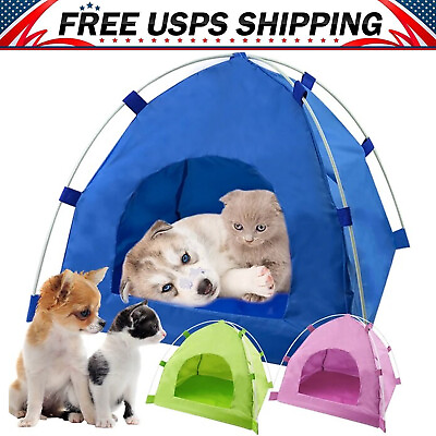 #ad Portable Foldable Cute Pet Dogs Tent Outdoor Indoor For Kitten Cat Small Nest US $13.99
