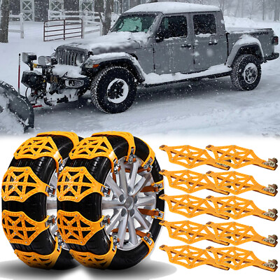 #ad 10x For Jeep Gladiator Rubicon Snow Wheel Tire Chains Emergency Anti Skid Tyre $57.08
