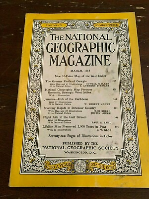 #ad 1954 National Geographic Magazine The Greener Fields Of Georgia $5.00