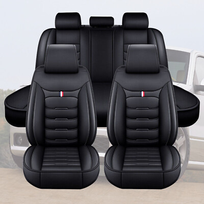 #ad For Chevrolet Car Seat Cover Full Set Luxury Leather 5 Seat Front Rear Protector $88.95