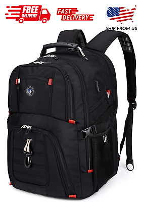 #ad #ad SHRRADOO Extra Large 52L Travel Laptop Backpack with USB Charging Port College $37.99