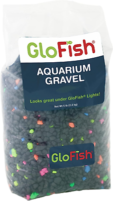 #ad Glo.fish Aquarium GravelFish Tank Gravel Black with Fluorescent Accents5 Lb Bag $10.91