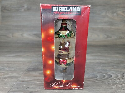 #ad KIRKLAND Signature Series Masterpiece Glass Water Globe Tree Ornament Santa $12.72