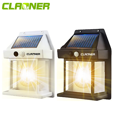 #ad #ad CLAONER Solar Wall Light Outdoor Motion Sensor Fixture Lantern LED Security Lamp $8.99