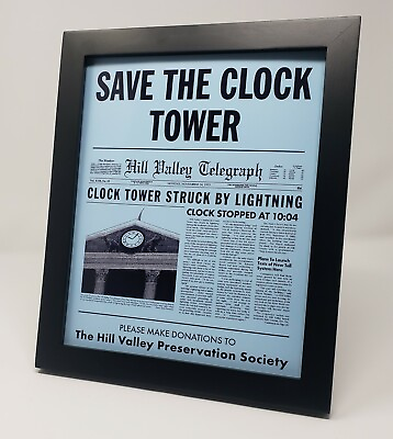 #ad Back to the Future Save The Clock Tower Flyer Photo Reproduction Prop 8x10 B8 $12.77