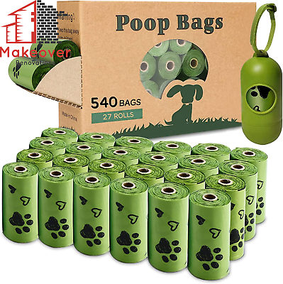 #ad Dog Poop Bag Biodegradable 540 Count Dog Waste Bags with Dispenser Extra Thi $26.99