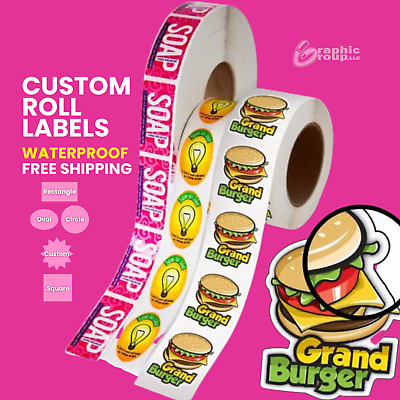 #ad Custom Waterproof Labels 1000 Stickers on a Roll I FREE SHIPPING $285.00
