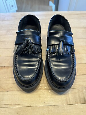 #ad Doc Martens Adrian Black Leather Tassle Loafers Men’s US Size 7 Women’s 8 $79.00