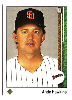 #ad 1989 Upper Deck Andy Hawkins San Diego Padres #495 $1.49