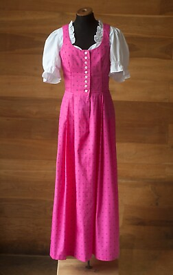 #ad Women#x27;s wenger pink vintage austrian maxi sundress size s $35.00