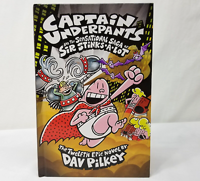 #ad Captain Underpants Signed Dav Pilkey Sensational Saga Of Sir Stinks A Lot Book $39.95