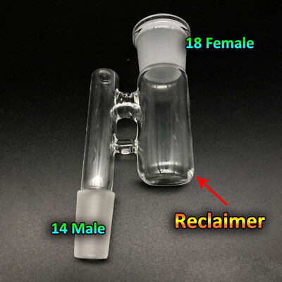 #ad Reclaim Ash Catcher Drop Down Glass Adapter 14mm Male to 18mm Female Lab Glass $7.40