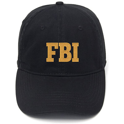 #ad Embroidered Washed Cotton Men#x27;s Caps Hat Baseball Cap for FBI $16.99