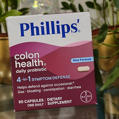 #ad Phillips Colon Health Daily Probiotic Capsules 4 In 1 Gut Immune 90 Count $24.90