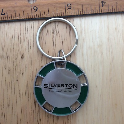 #ad Silvertron Casino Metal Four Leaf Clover KeyRing $5.99