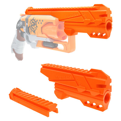 #ad MaLiang 3D Print Magnum Barrel Top Rail Orange for Nerf HammerShot Modify Toy $32.14