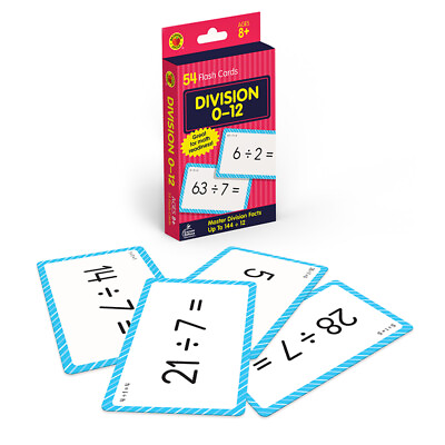 #ad Brighter Child Division 0 to 12 Flash Cards 54 Cards $8.19