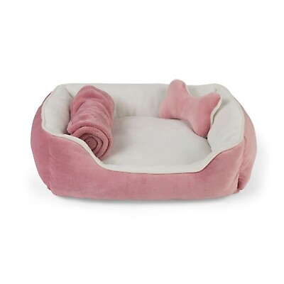 #ad EveryYay Essentials Snooze Fest Dog Bed Bundle 22quot; L X 18quot; W Pink $40.51