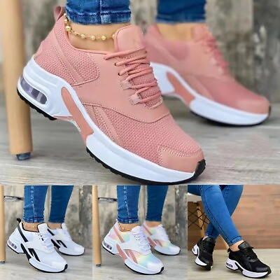 #ad Breathable Mesh Women#x27;s Tennis Shoes with Air Cushion for Sports Activities $30.55