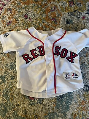 #ad Johnny Damon Boston Red Sox YOUTH baby Jersey Majestic #18 Size 12m $25.00