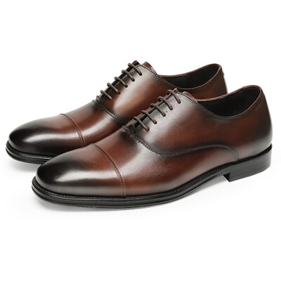 #ad Luxury Mens Business Round Toe Real Leather Shoes Lace Up Wedding Dress Brogues $120.86