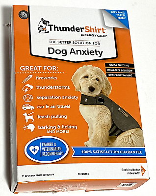 #ad Thundershirt Dog Anxiety Vest XXL 110 lbs Grey Soft Calming Pressure Garment $29.99