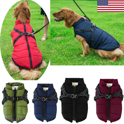 #ad Pet Winter Vest Jacket Warm Dog Puppy Waterproof Clothes Padded CoatSmall Large $18.23