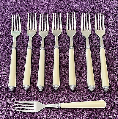 #ad Vtg Mikasa RONDO GLACIER Stainless Flatware Dinner Forks DISCONTINUED 1999 2004 $5.99