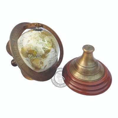 #ad 8quot; Nautical Armillary Sphere Brass Globe World Map Beautiful Designed Desk decor $70.77