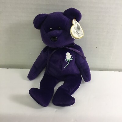 #ad Ty Beanie Baby 1997 purple princess dianna bear $2250.00