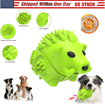 Pet Dog Chew Toy Squeaky Rubber Dog for Aggressive Chewers Teeth Cleaning 1 2PCS $8.35