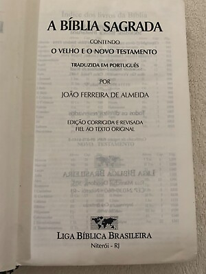 #ad A Biblia Sagrada Portugese Holy Bible HC 1994 Trinitarian Bible Society $19.99