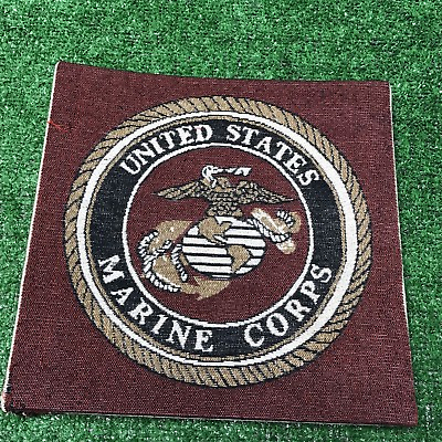 #ad VTG United States Marines Tapestry Cover Photograph Album Photo Book 13quot; x 13quot; $40.39