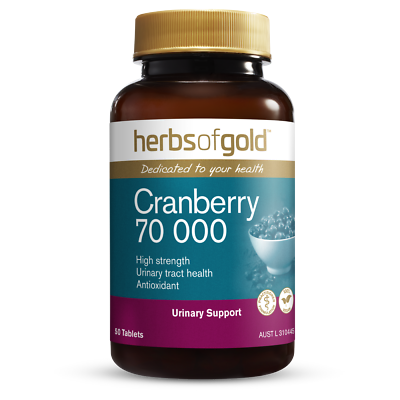 #ad Herbs of Gold Cranberry 70000 50 Tablets Urinary Tract Health Antioxidant UTI AU $20.39