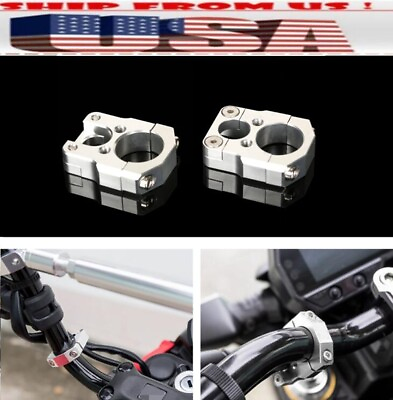 #ad 7 8quot; US SILVER HandleBar Brake Clutch Line Hose Cable Clamp For Honda Monkey 125 $20.76